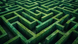 Green Maze Abstract