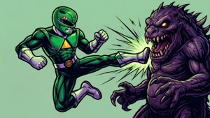 Green Ranger Kick Vector