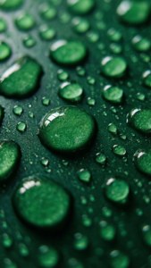 Green Water Drops