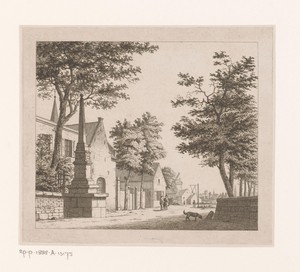 Grenspaal van Antwerpse jurisdictie in Dambrugge