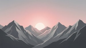 Grey Sunrise Mountains