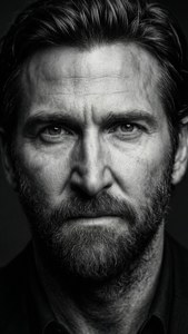 Greyscale Beard Portrait