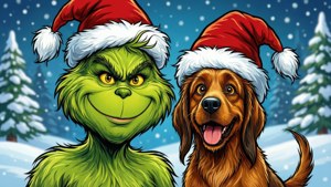 Grinch and Max in Snow