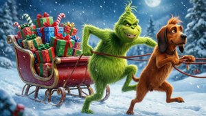 Grinch and Max Sleigh