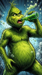 Grinch Chugging Soda
