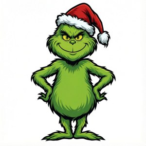 Grinch in Santa Hat