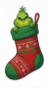 Grinch in Stocking