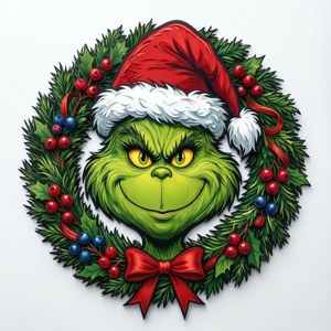 Grinch in Wreath