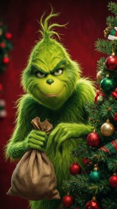 Grinch Sneaking Christmas Tree