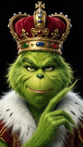 Grinch with Crown Transparent