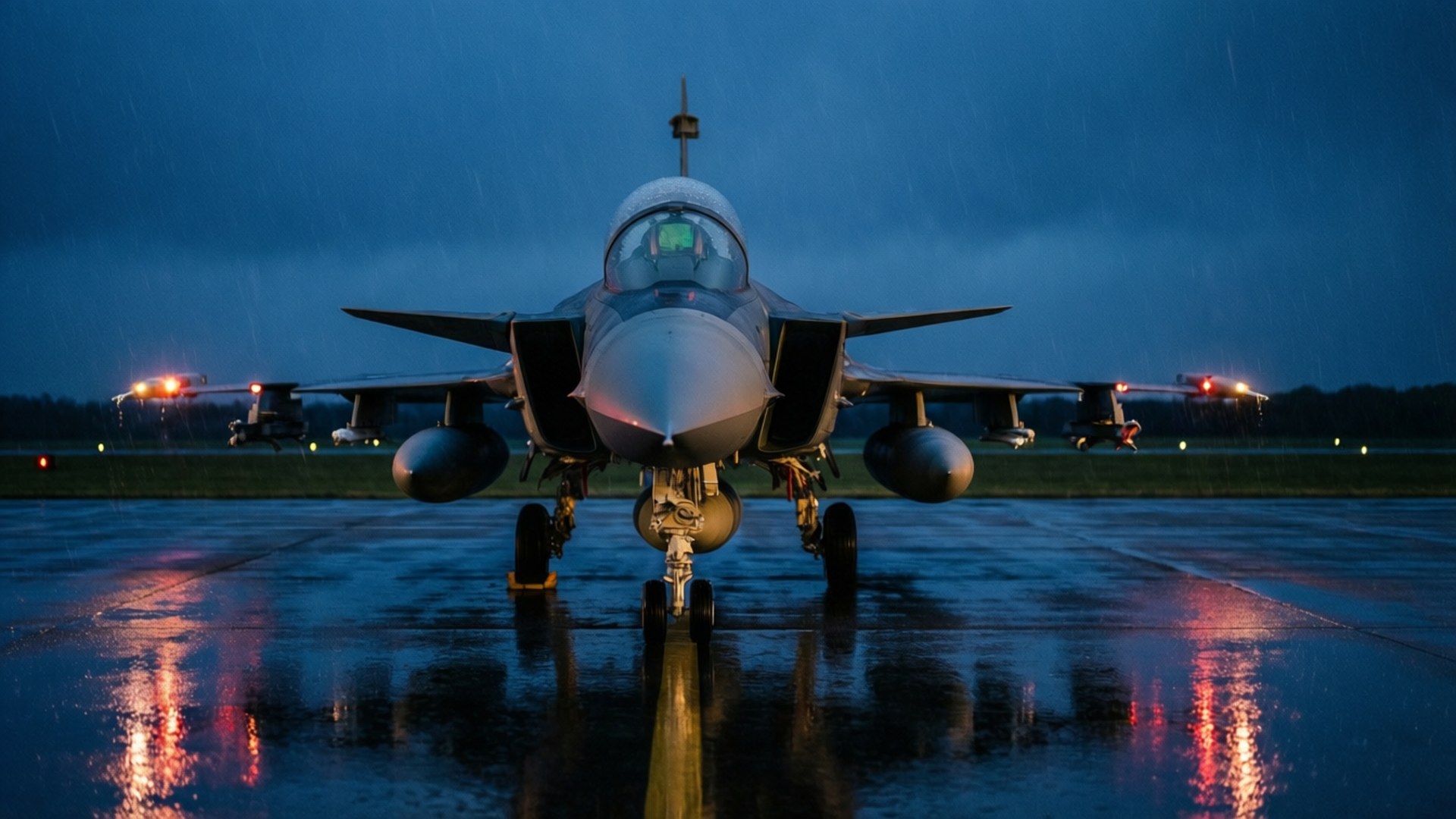 Gripen Night Glow by Wallpapers.art Studio