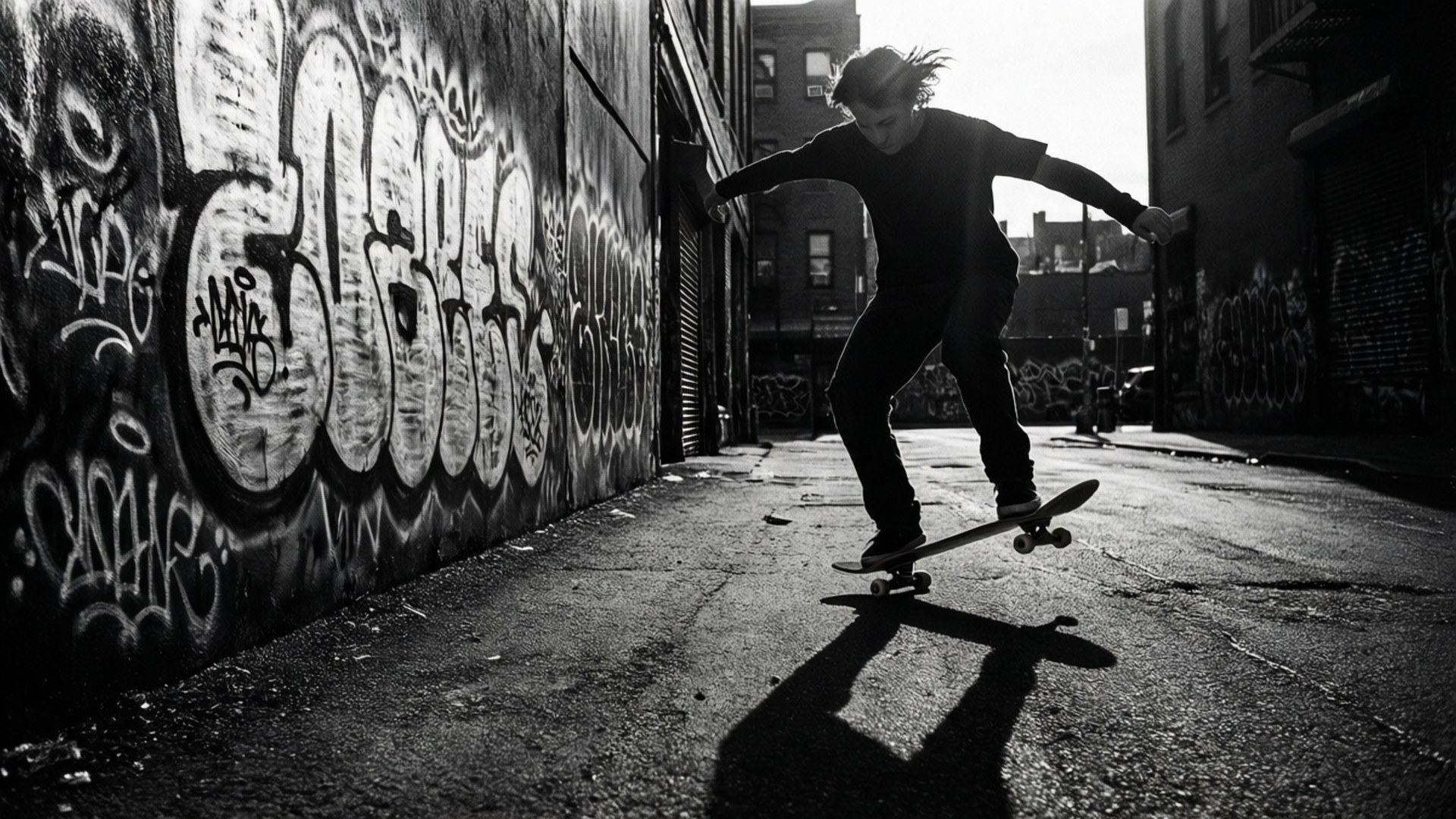 Gritty Graffiti Street by Wallpapers.art Studio