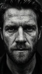 Gritty Monochrome Portrait