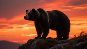 Grizzly at Sunset
