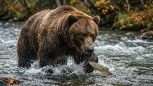 Grizzly Salmon Fishing