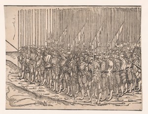 Groep landsknechten