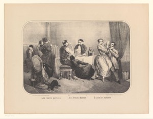 Groep mannen en vrouwen in een interieur