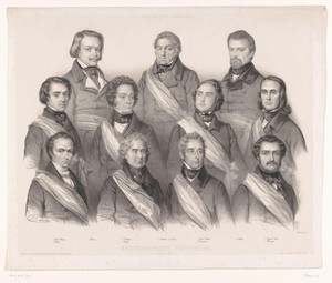 Groepsportret met leden van de Voorlopige Regering van de Franse Republiek