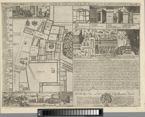 Grondplan voor het conclaaf in mei 1605