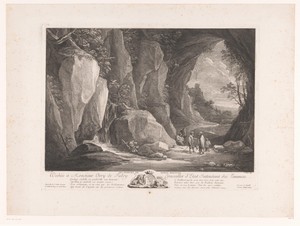 Grot met een waarzegster bij een waterval