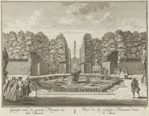 Grote fontein in de tuin van Huis ter Meer te Maarssen