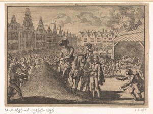 Grote Markt te Frankfurt am Main tijdens de kroning van keizer Ferdinand II, 1619
