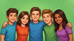 Group Hug Friends Clipart
