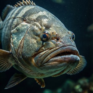 Grouper Close-Up Drama
