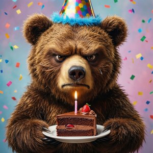 Grumpy Birthday Cake