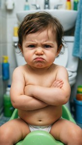 Grumpy Potty Baby