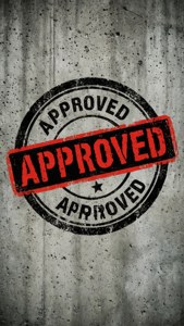 Grunge Approved Stamp