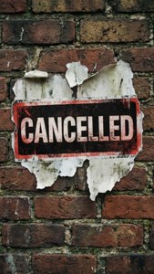 Grunge Cancelled Sticker