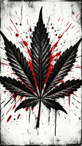 Grunge Cannabis Art