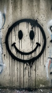 Grunge Drip Smiley