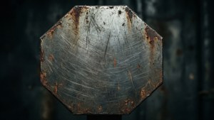 Grunge Metal Octagon