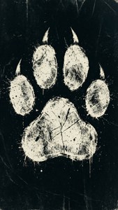 Grunge Paw Distressed