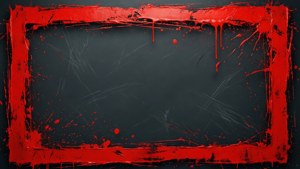 Grunge Red Splatter Border