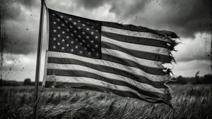 Grunge Waving Flag