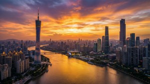 Guangzhou Skyline Sunset