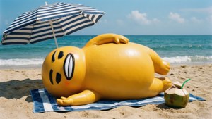 Gudetama Beach Day