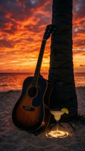 Guitar and Sunset
