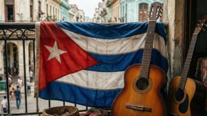 Guitar with Flag