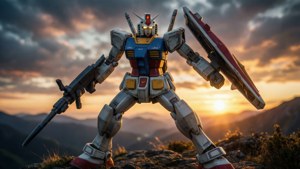 Gundam Sunset Silhouette
