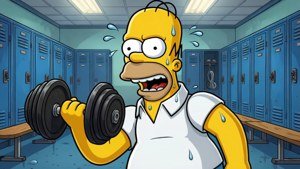 Gym Homer Struggle