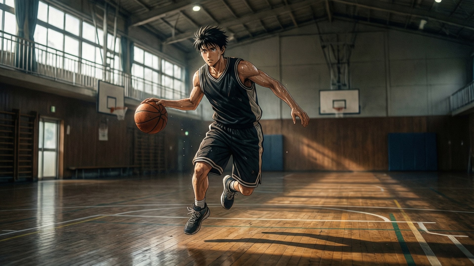 Gymnasium Solo Hoops by Wallpapers.art Studio