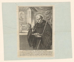 H. Alferius zegent een schaal met brood