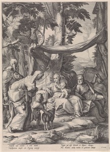 H. Familie met Elisabet, Zacharias en het kind Johannes de Doper