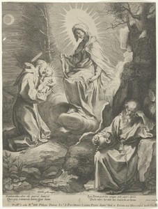 H. Franciscus van Assisi heeft een visioen van Maria en het Kind
