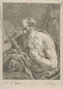 H. Hieronymus met een crucifix