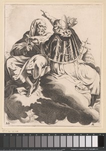 H. Marcus en paus Gregorius I in de wolken